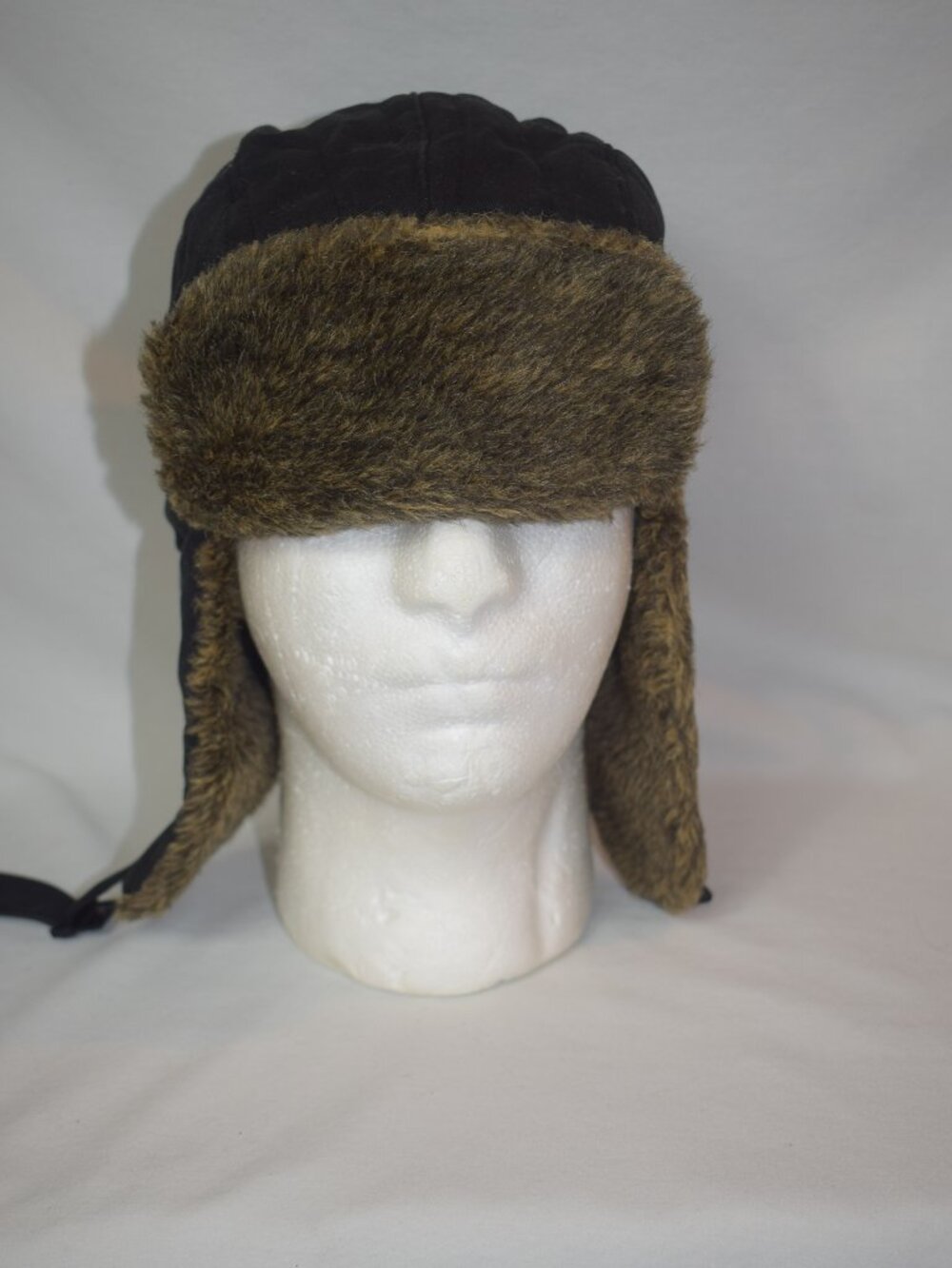 Child Size Philadelphia Eagles Black Trapper Style Winter Hat Faux Fur